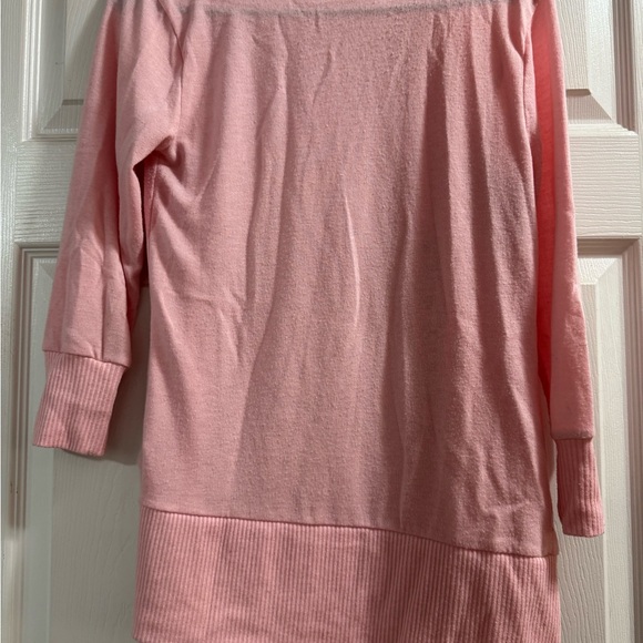 Pink Button-Front Women's Sweater - Picture 5 of 5